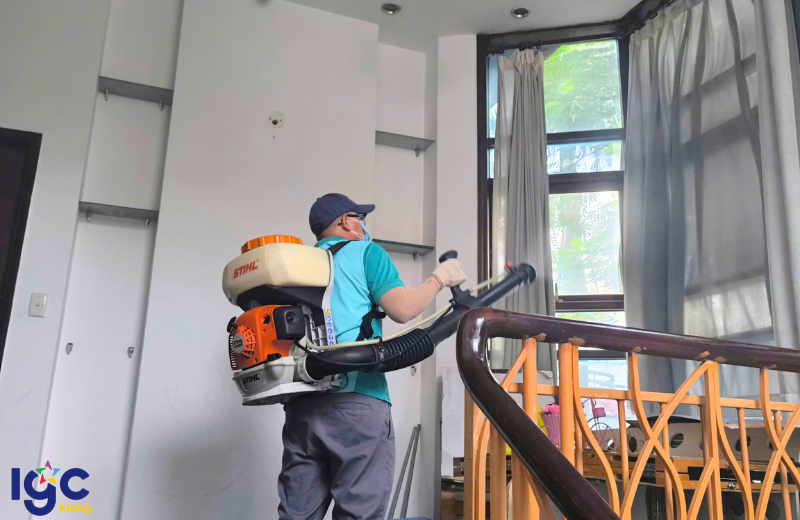 PHUN XỊT MUỖI ĐỊNH KỲ THÁNG 10 TẠI TRƯỜNG MẦM NON IGC KIDDY BÌNH DƯƠNG