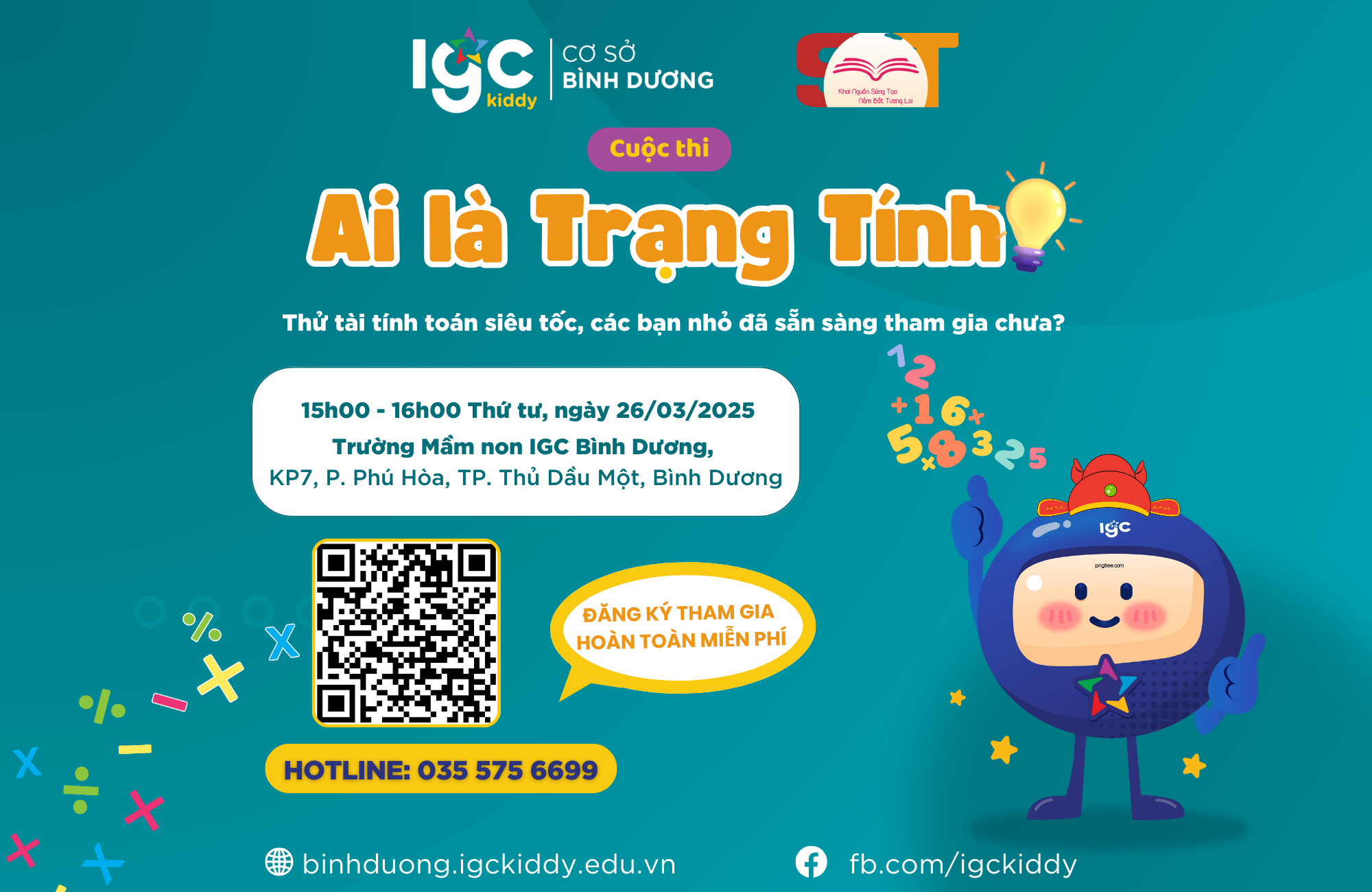 ĐĂNG KÝ THAM GIA CUỘC THI TÍNH TOÁN SIÊU TỐC “AI LÀ TRẠNG TÍNH”