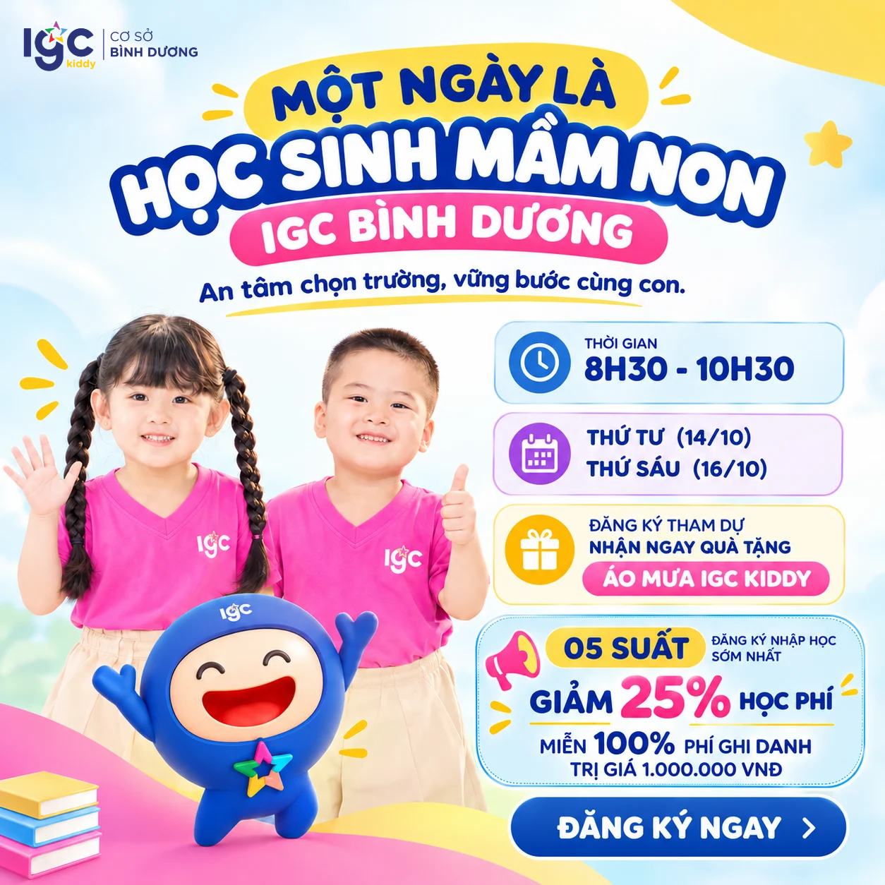 MỘT NGÀY LÀ HỌC SINH MẦM NON IGC BÌNH DƯƠNG