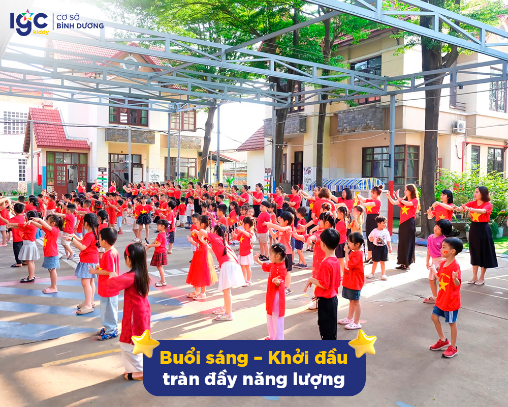 Buổi sáng tại IGC Kiddy cơ sở Bình Dương