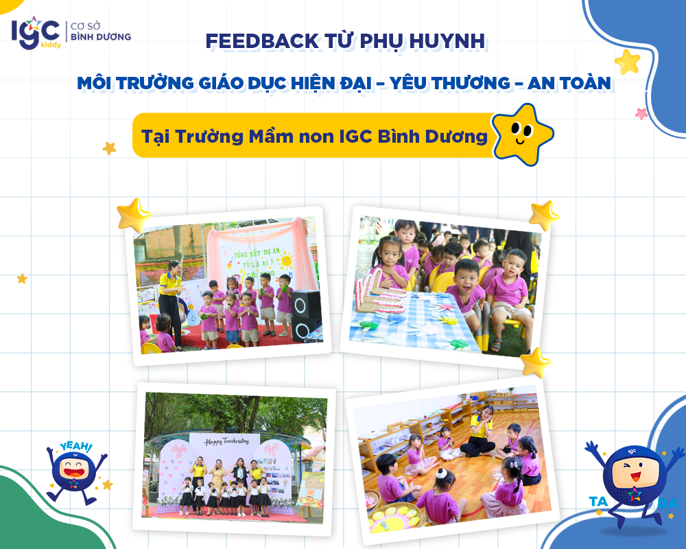 feedback từ phụ huynh với trương mầm non igc bình dương